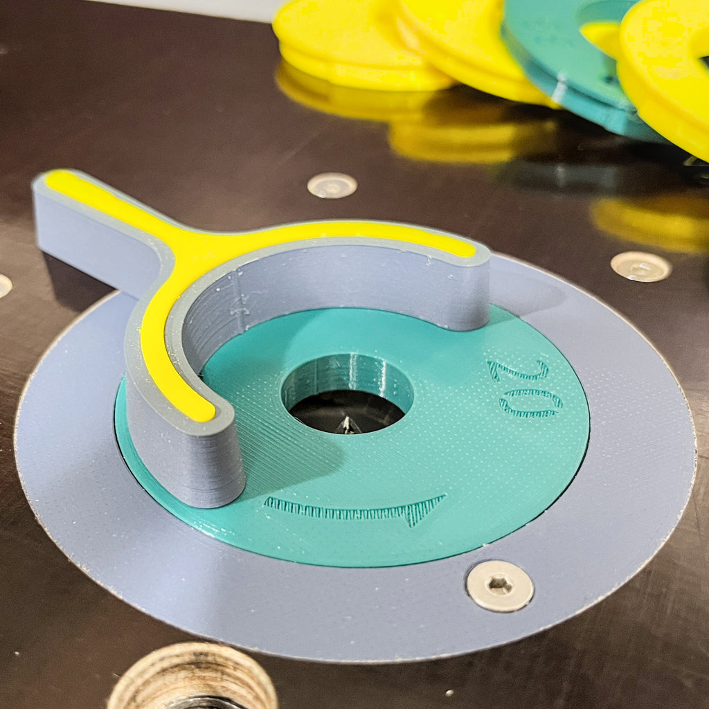 Einlegefassung für Frästisch mit POF Oberfräse inkl. Reduzierringe